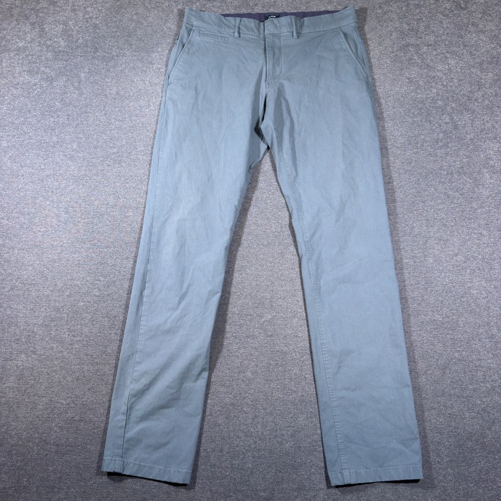 J.Crew Tech Pant Men 31x32 Blue 484 Slim Fit Stretch Cotton Blend Chino Trousers